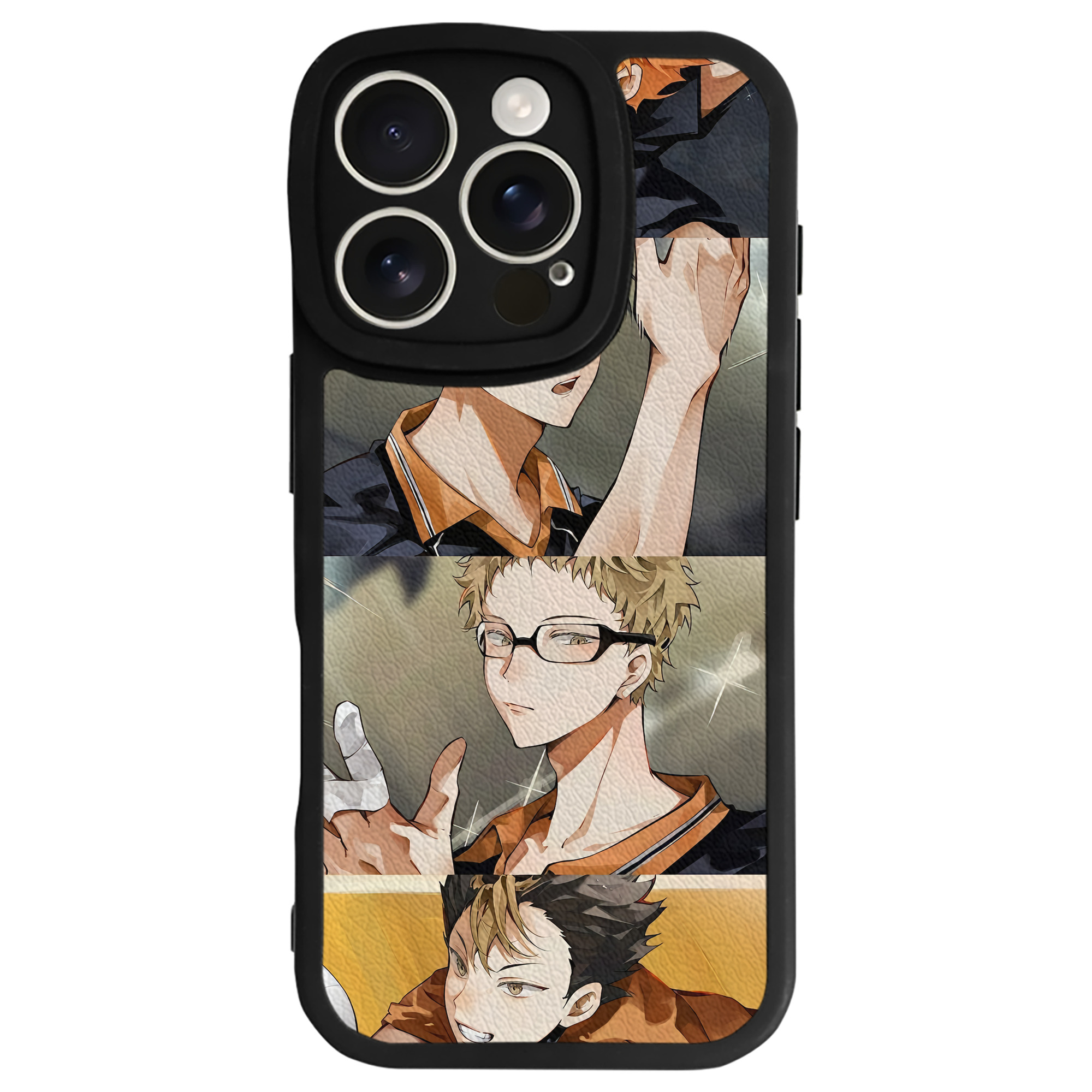 （画像用） ハイキュー!! Haikyu!! 【iPhone 16シリーズ対応】シリコンスマホケース（レザー調） 材質：シリコン